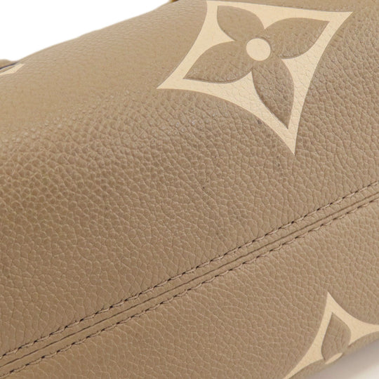 LOUIS VUITTON Handbag M45779 Ann Platt beige On the Go PM Tourtrail Crme Women Used Authentic