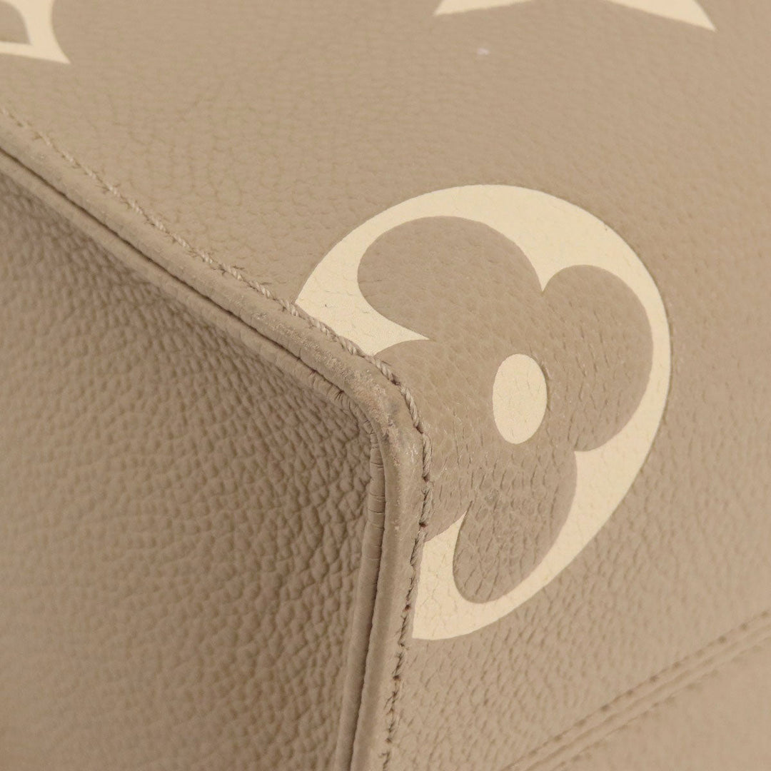 LOUIS VUITTON Handbag M45779 Ann Platt beige On the Go PM Tourtrail Crme Women Used Authentic
