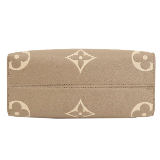 LOUIS VUITTON Handbag M45779 Ann Platt beige On the Go PM Tourtrail Crme Women Used Authentic