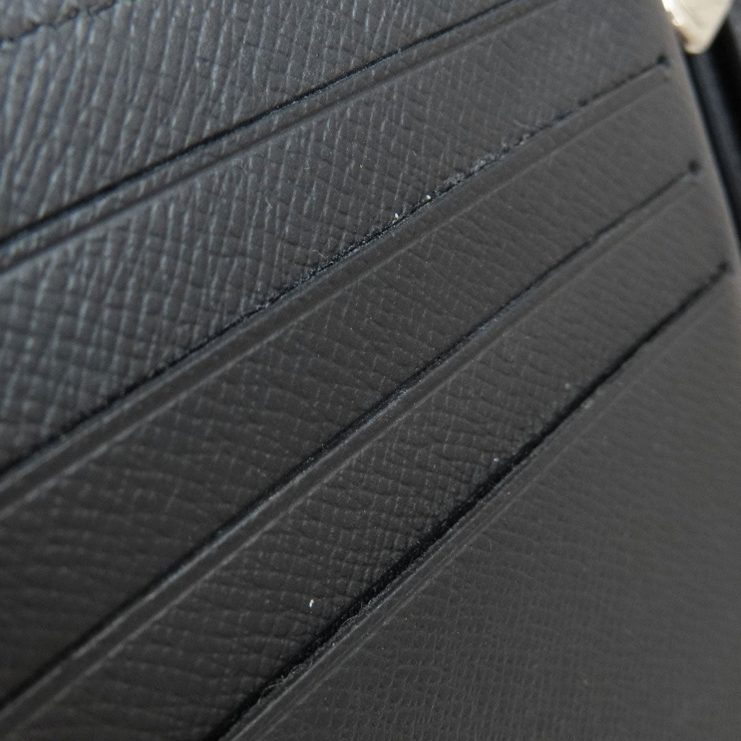 LOUIS VUITTON Bifold Wallet M62045 Taiga Leather black Portefeuille Amerigo NM mens Used Authentic