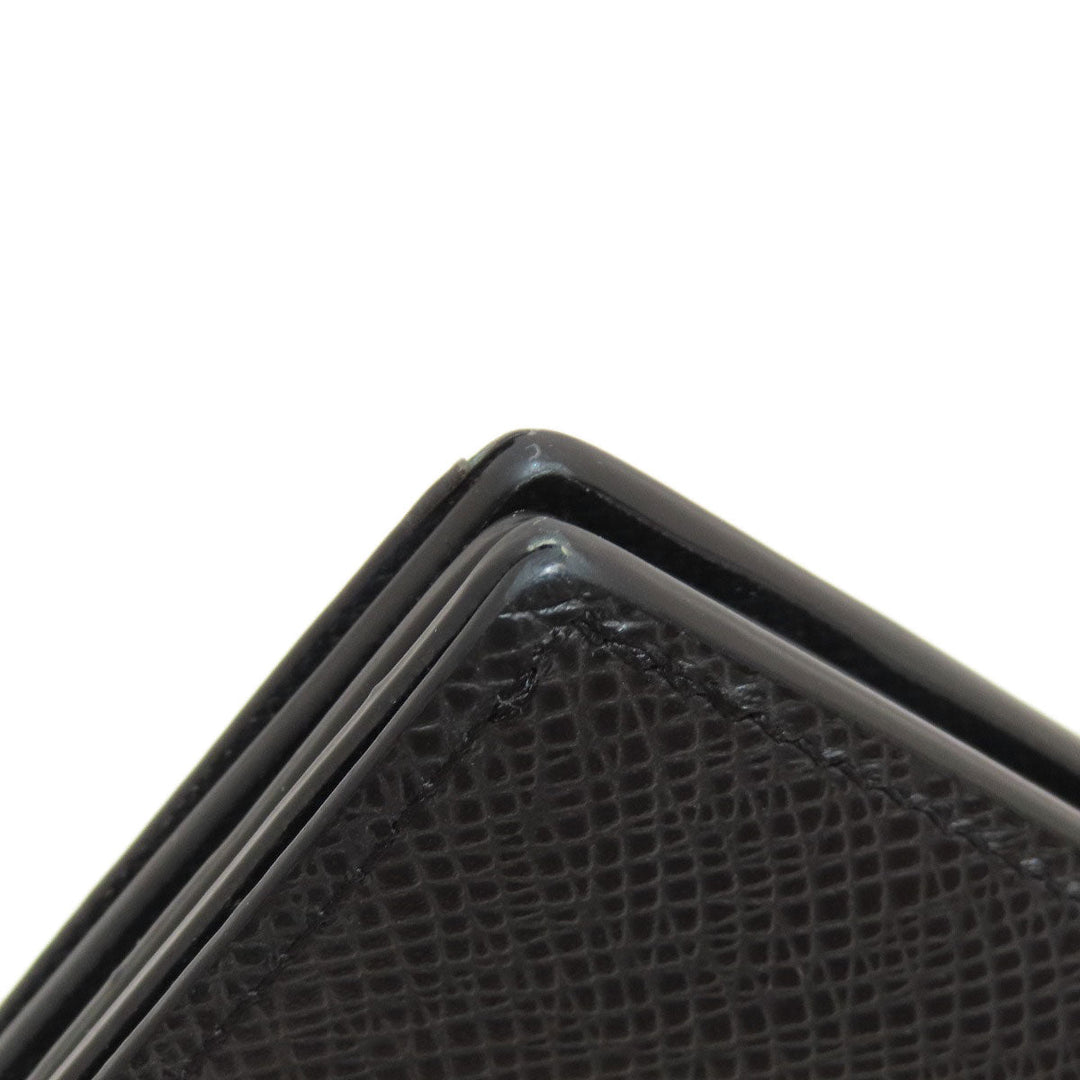 LOUIS VUITTON Bifold Wallet M62045 Taiga Leather black Portefeuille Amerigo NM mens Used Authentic
