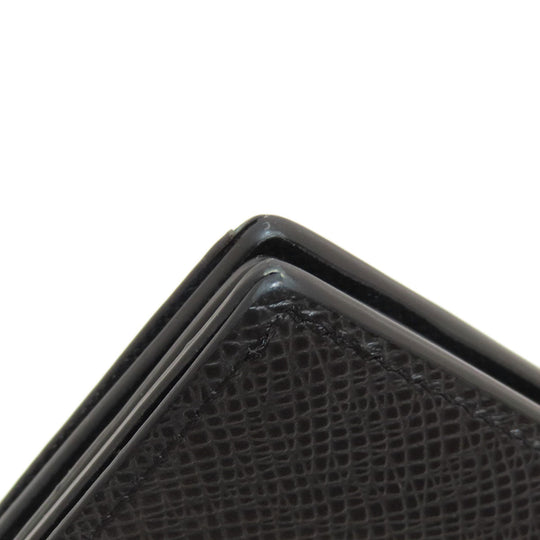 LOUIS VUITTON Bifold Wallet M62045 Taiga Leather black Portefeuille Amerigo NM mens Used Authentic