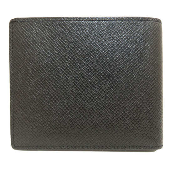 LOUIS VUITTON Bifold Wallet M62045 Taiga Leather black Portefeuille Amerigo NM mens Used Authentic