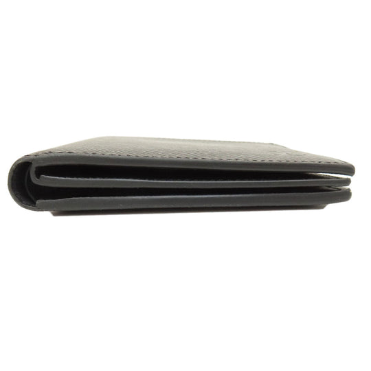 LOUIS VUITTON Bifold Wallet M62045 Taiga Leather black Portefeuille Amerigo NM mens Used Authentic