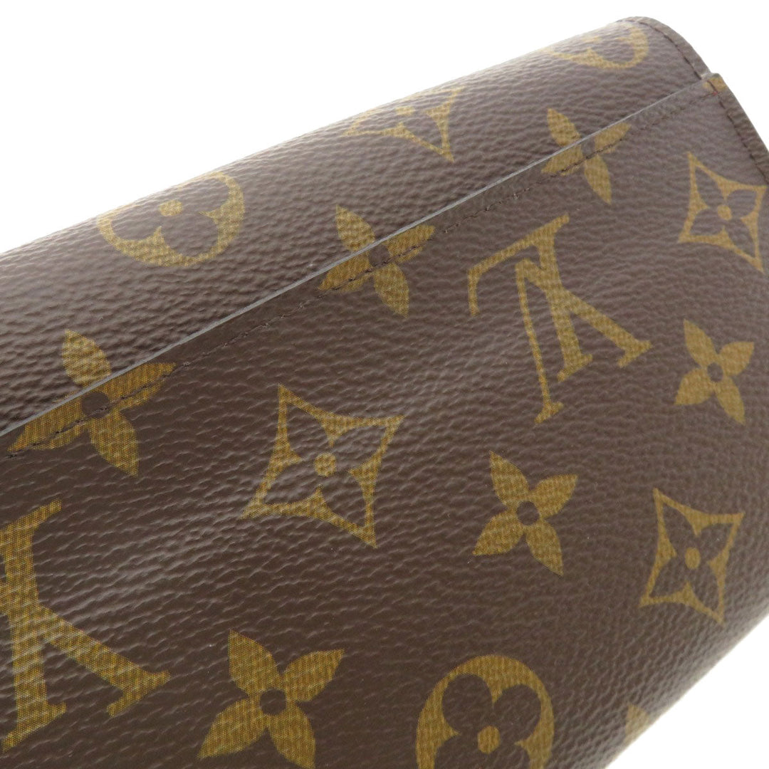 LOUIS VUITTON Long Wallet Purse M62234 Monogram canvas Brown Portefeuille Sarah Monogram Fuchsia