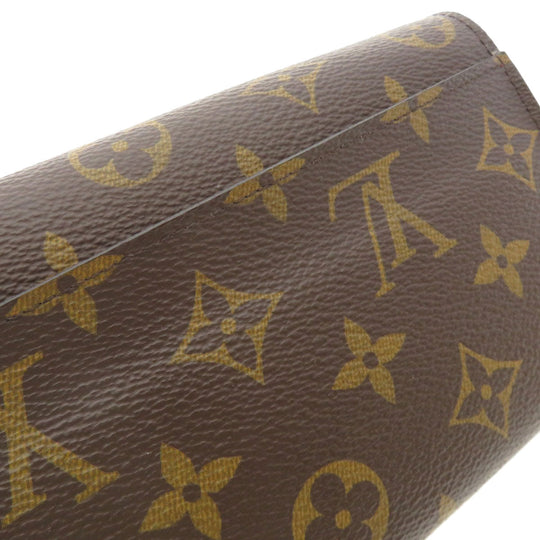 LOUIS VUITTON Long Wallet Purse M62234 Monogram canvas Brown Portefeuille Sarah Monogram Fuchsia