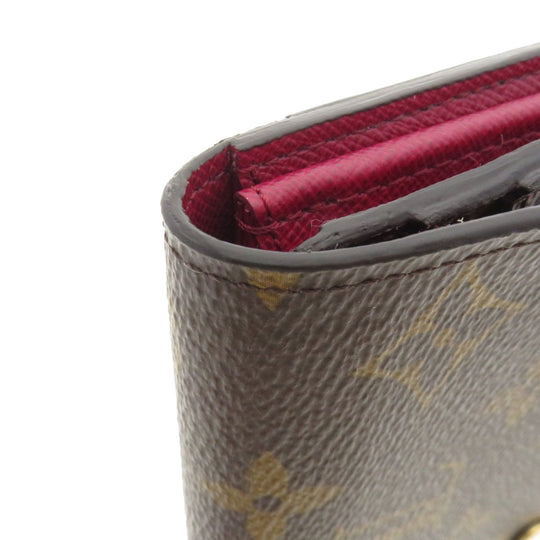 LOUIS VUITTON Long Wallet Purse M62234 Monogram canvas Brown Portefeuille Sarah Monogram Fuchsia