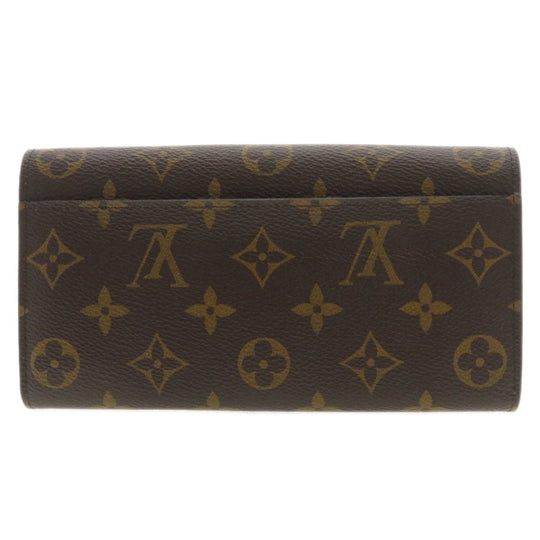 LOUIS VUITTON Long Wallet Purse M62234 Monogram canvas Brown Portefeuille Sarah Monogram Fuchsia