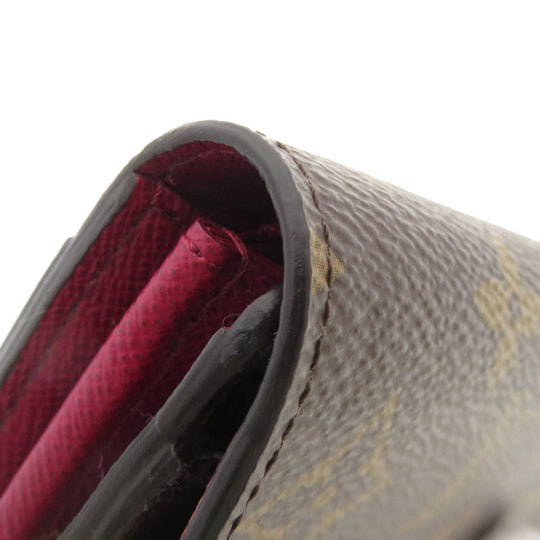 LOUIS VUITTON Long Wallet Purse M62234 Monogram canvas Brown Portefeuille Sarah Monogram Fuchsia