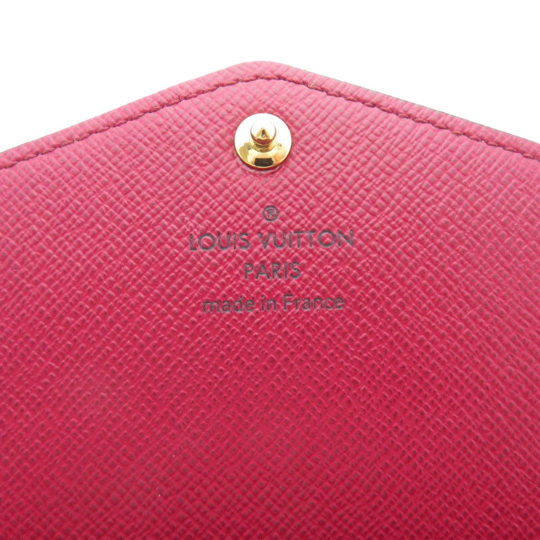 LOUIS VUITTON Long Wallet Purse M62234 Monogram canvas Brown Portefeuille Sarah Monogram Fuchsia