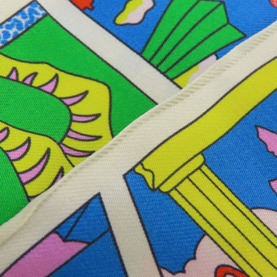 HERMES scarf silk white Twilly Women Used Authentic