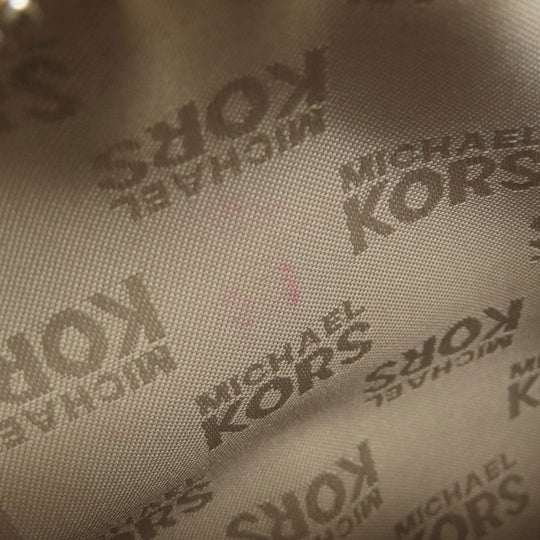 MICHAEL KORS Backpack leather pink logo punching