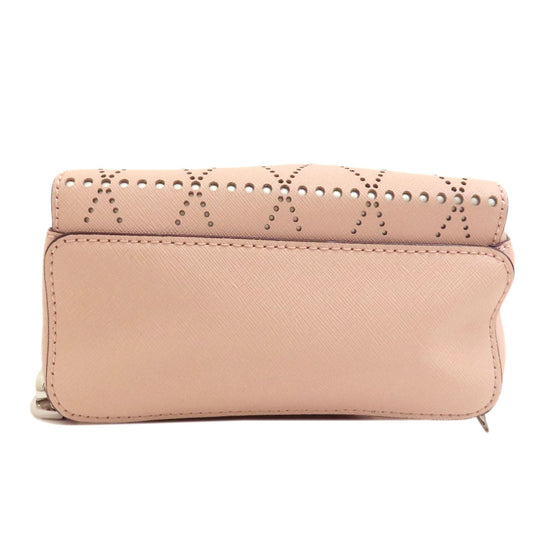 MICHAEL KORS Backpack leather pink logo punching