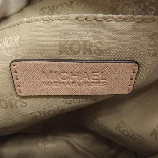 MICHAEL KORS Backpack leather pink logo punching