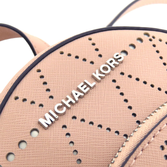 MICHAEL KORS Backpack leather pink logo punching