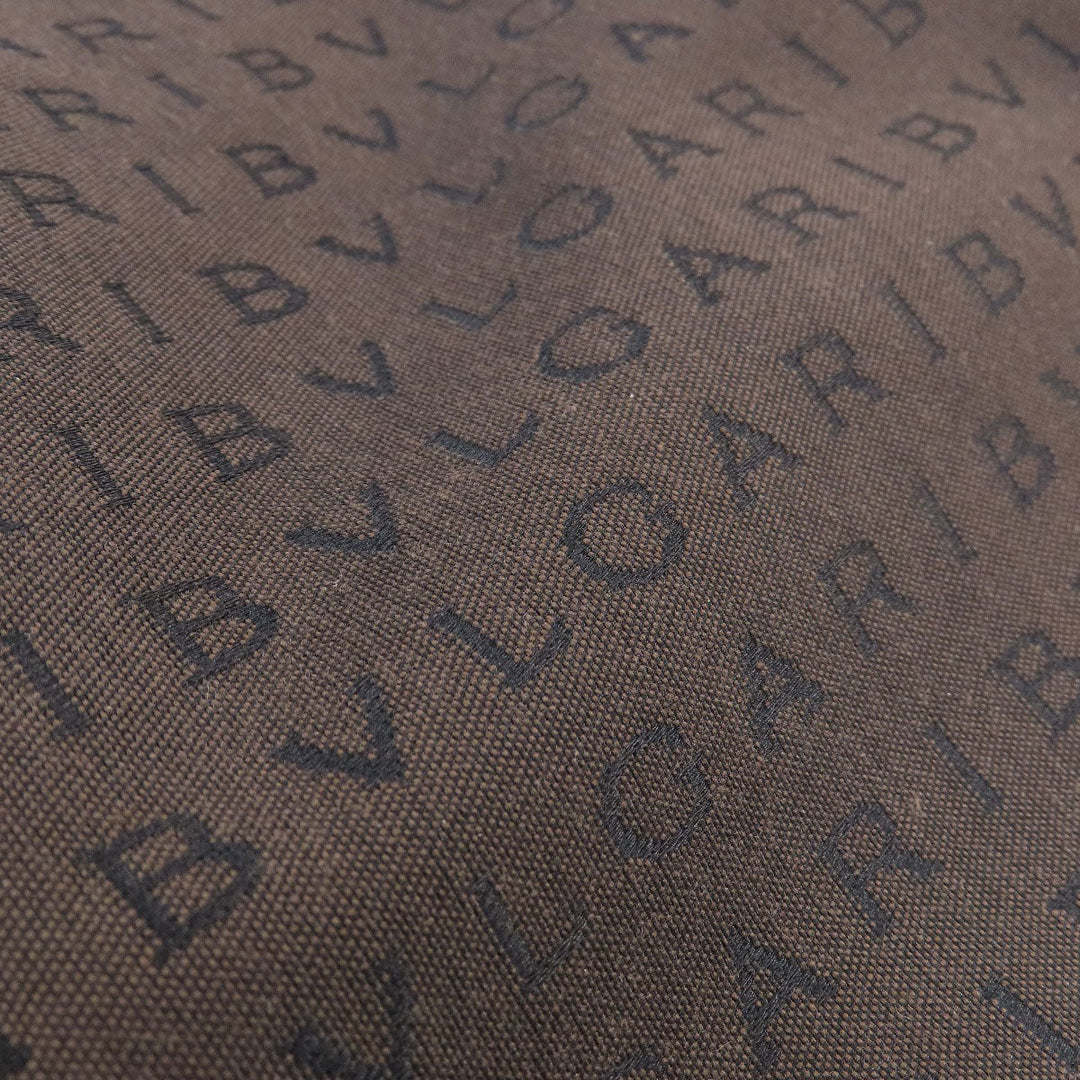 BVLGARI Handbag canvas Brown Logo mania