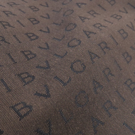 BVLGARI Handbag canvas Brown Logo mania
