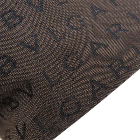 BVLGARI Handbag canvas Brown Logo mania