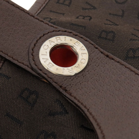 BVLGARI Handbag canvas Brown Logo mania