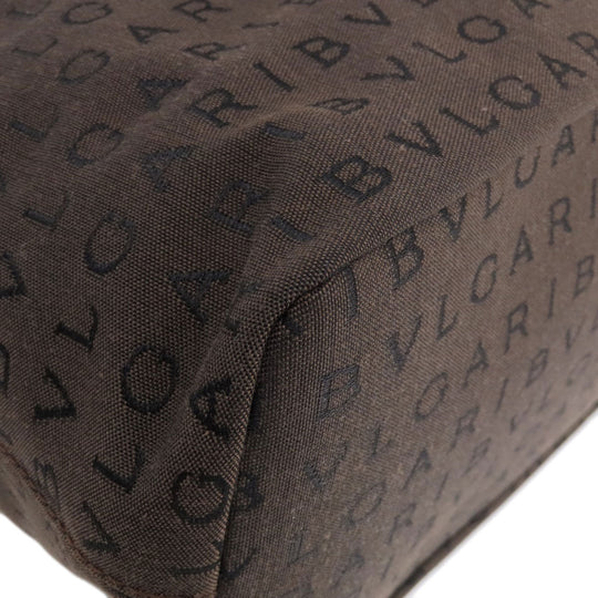 BVLGARI Handbag canvas Brown Logo mania