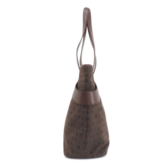 BVLGARI Handbag canvas Brown Logo mania