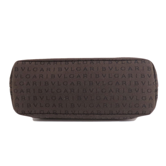 BVLGARI Handbag canvas Brown Logo mania