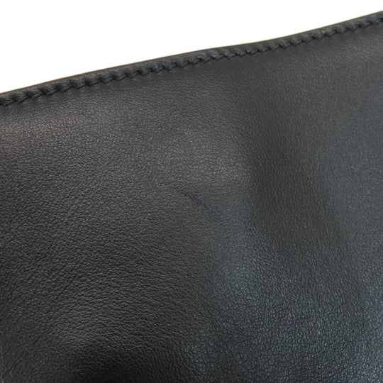 PRADA Handbag 1BG382 leather black Embossed triangle 2WAY Women Used Authentic