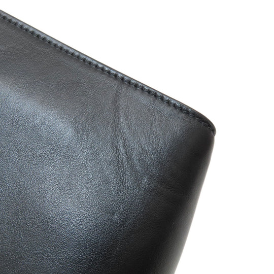 PRADA Handbag 1BG382 leather black Embossed triangle 2WAY Women Used Authentic