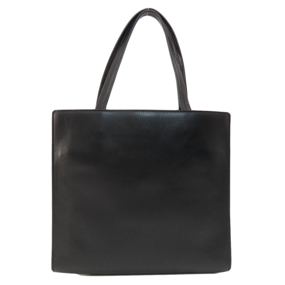 PRADA Handbag 1BG382 leather black Embossed triangle 2WAY Women Used Authentic