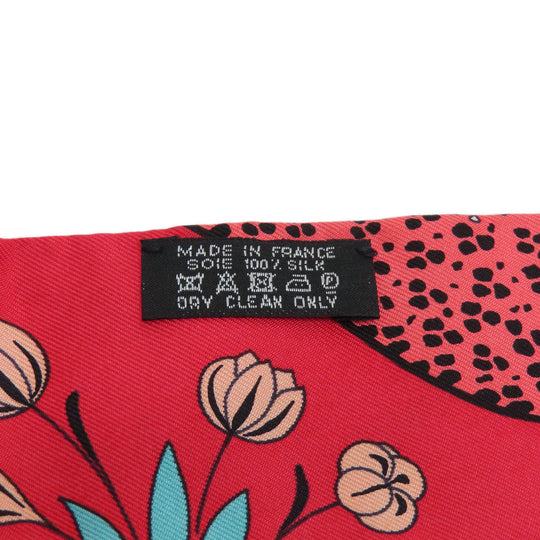 HERMES scarf silk Red Twilly Women Used Authentic