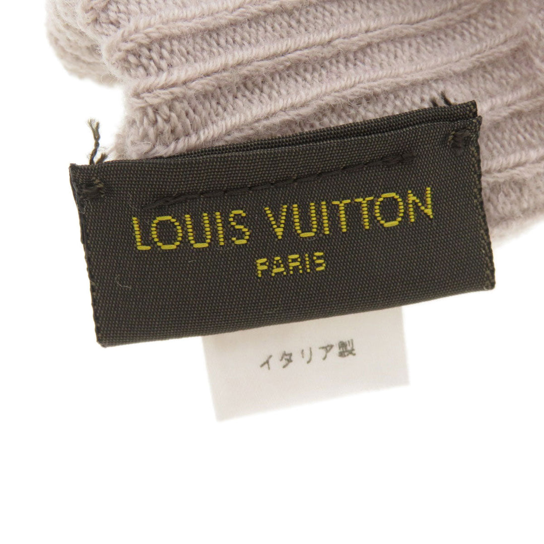 LOUIS VUITTON Glove wool pink Monogram Pattern Women Used Authentic