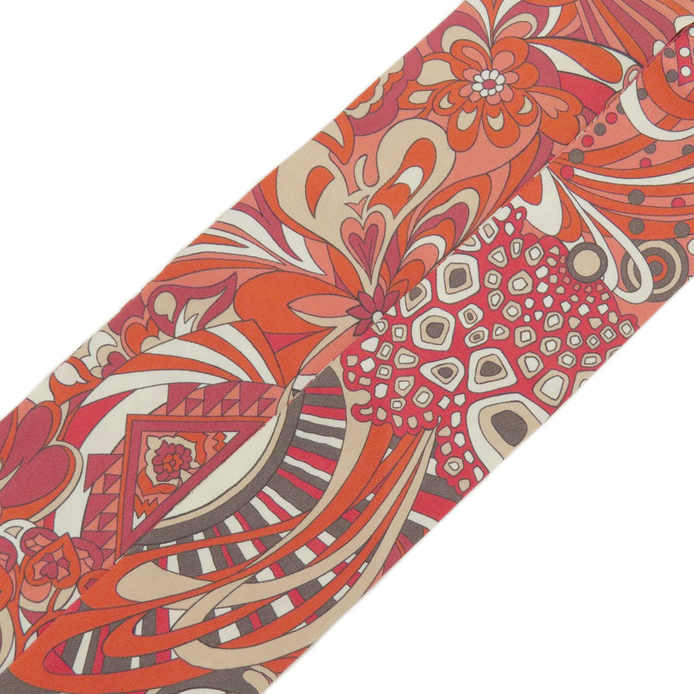 HERMES scarf silk Red Twilly Women Used Authentic