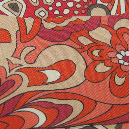 HERMES scarf silk Red Twilly Women Used Authentic