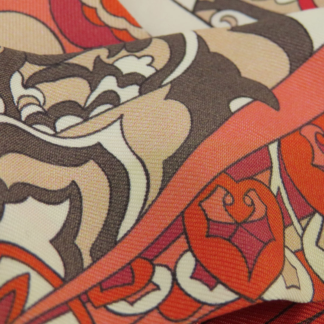 HERMES scarf silk Red Twilly Women Used Authentic
