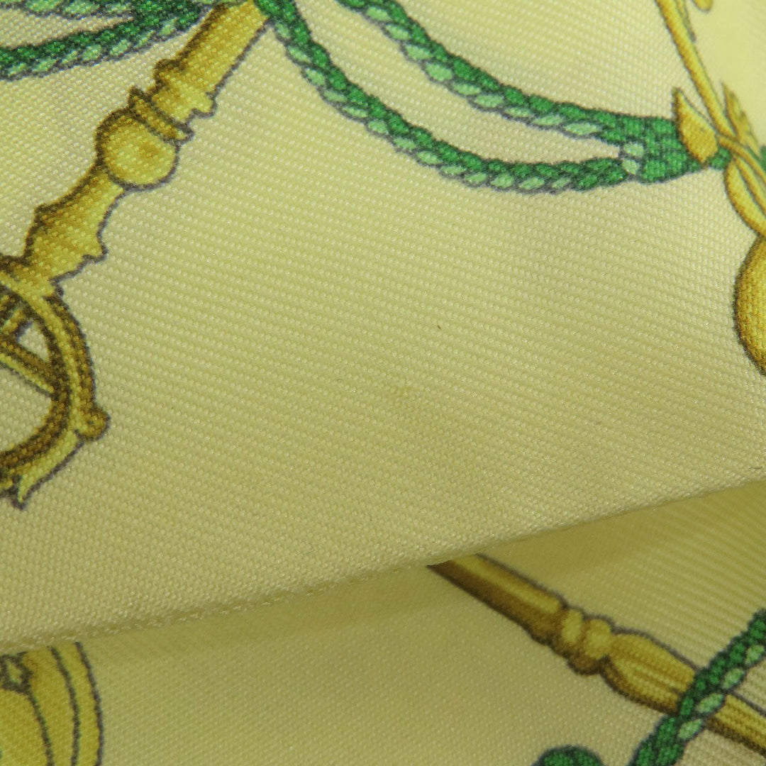 HERMES scarf silk yellow Twilly Women Used Authentic