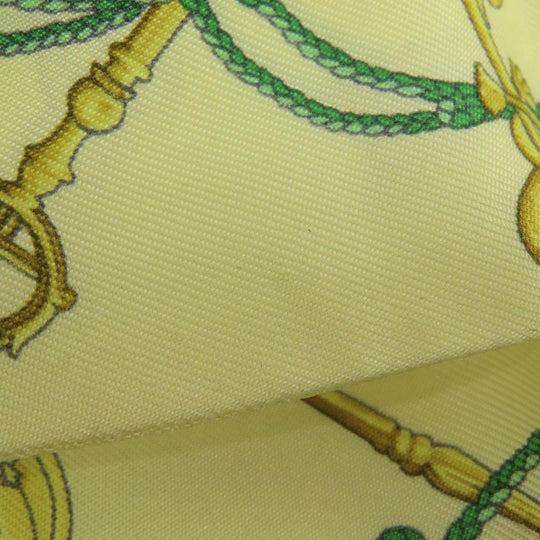 HERMES scarf silk yellow Twilly Women Used Authentic