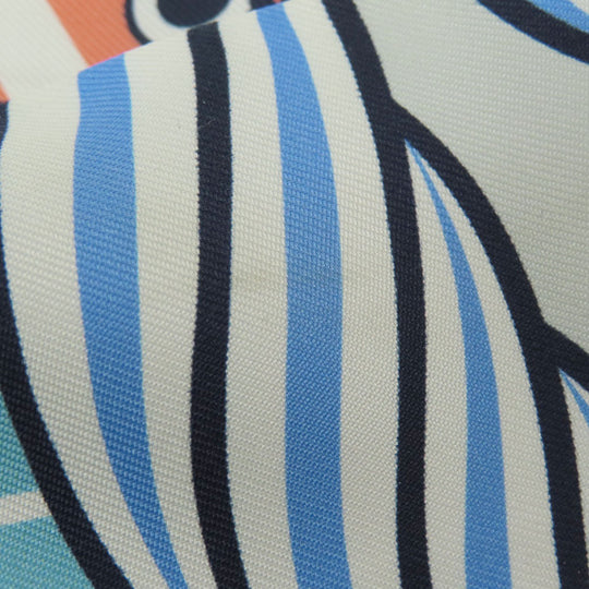 HERMES scarf silk blue Twilly Women Used Authentic