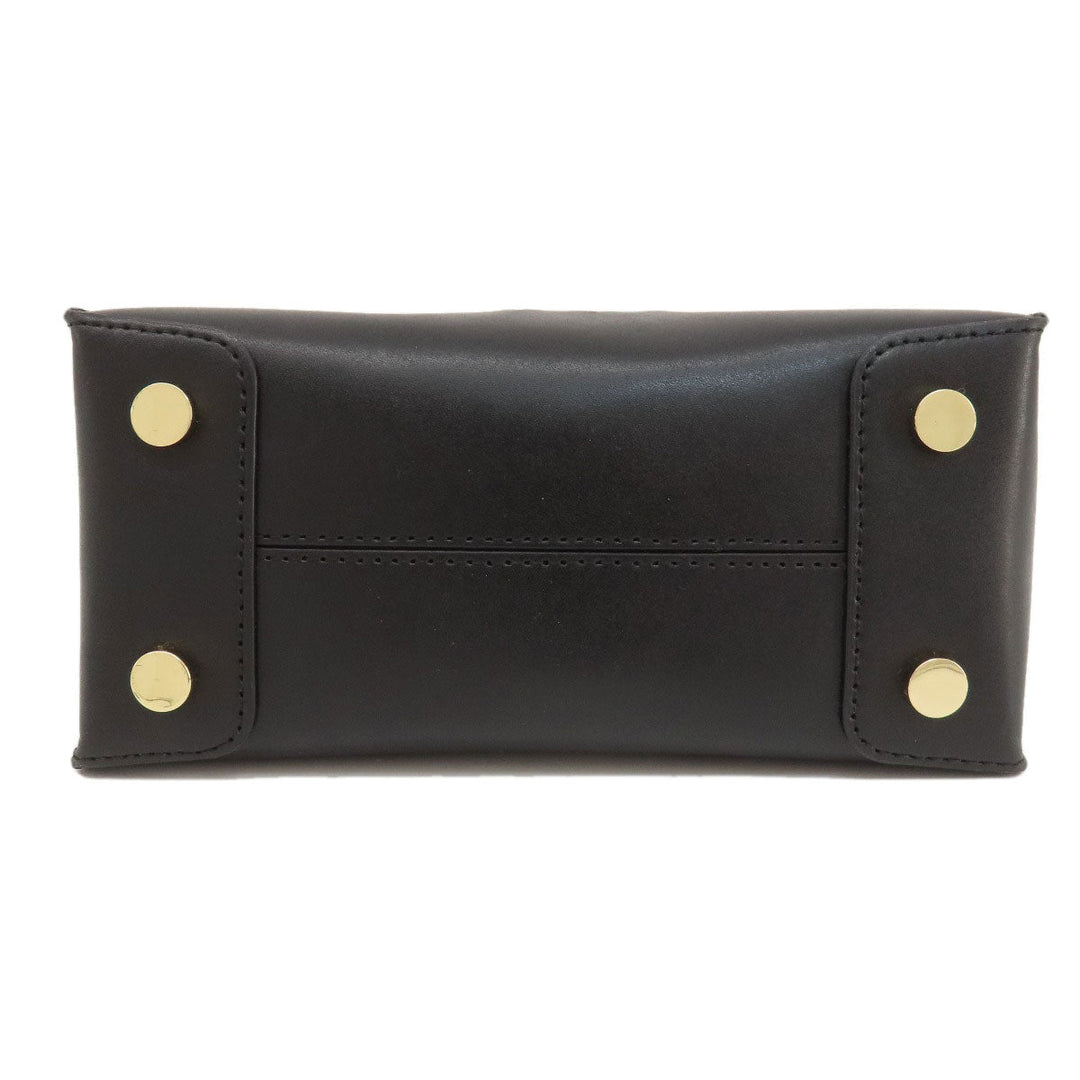 MICHAEL KORS Handbag leather black Fireworks motif 2WAY Women Used Authentic