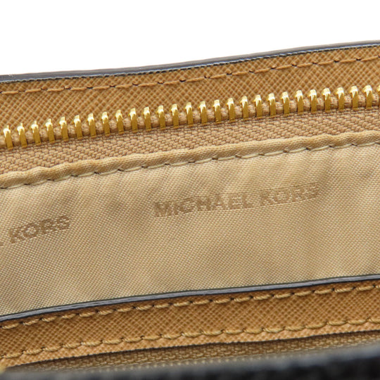MICHAEL KORS Handbag leather black logo 2WAY Women Used Authentic