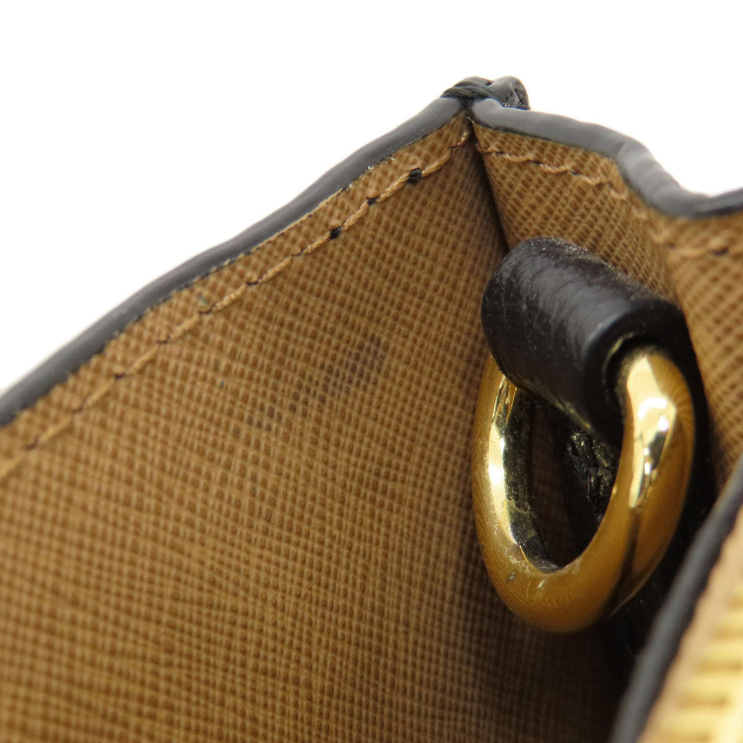 MICHAEL KORS Handbag leather black logo 2WAY Women Used Authentic