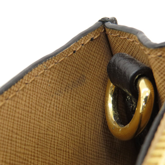 MICHAEL KORS Handbag leather black logo 2WAY Women Used Authentic