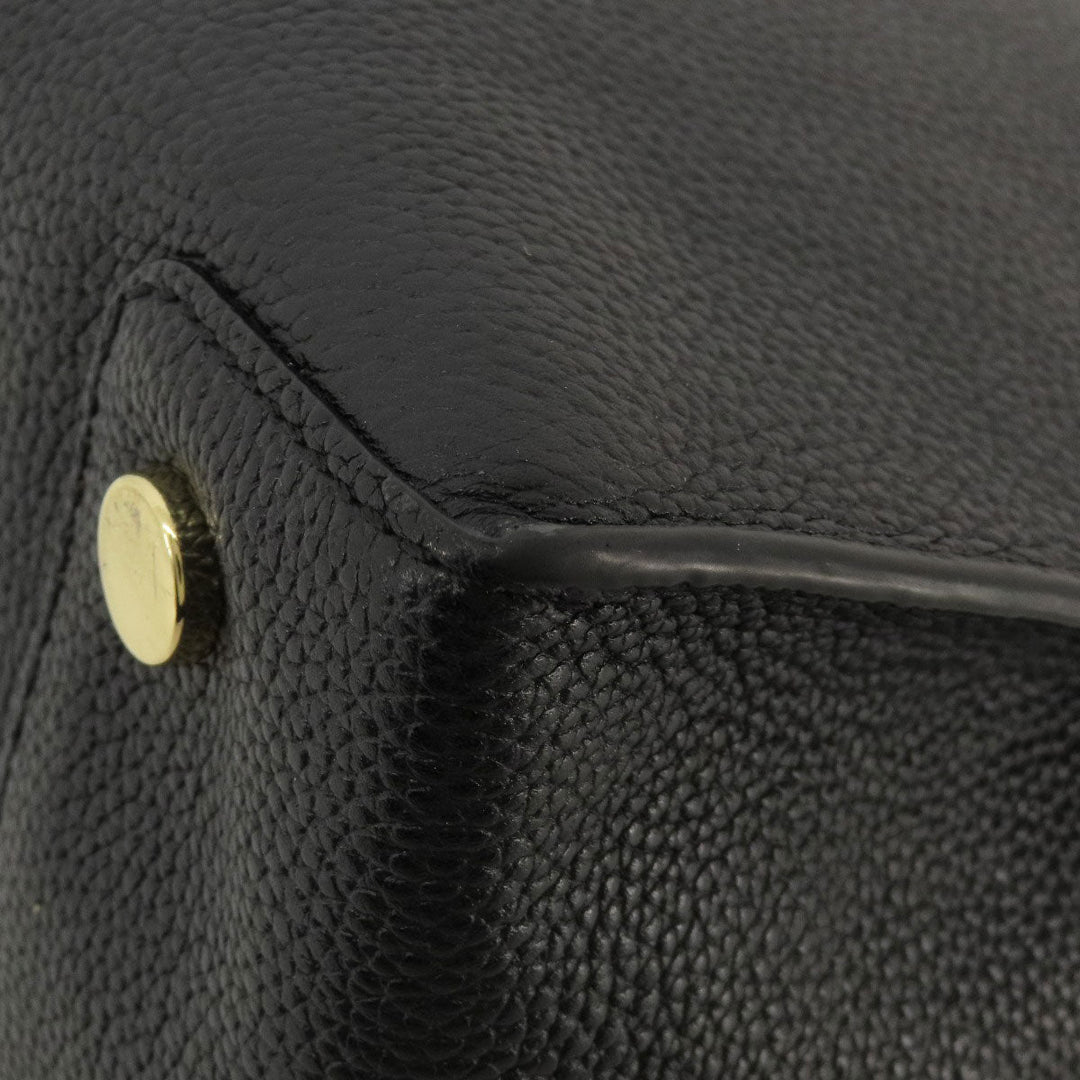 MICHAEL KORS Handbag leather black logo 2WAY Women Used Authentic