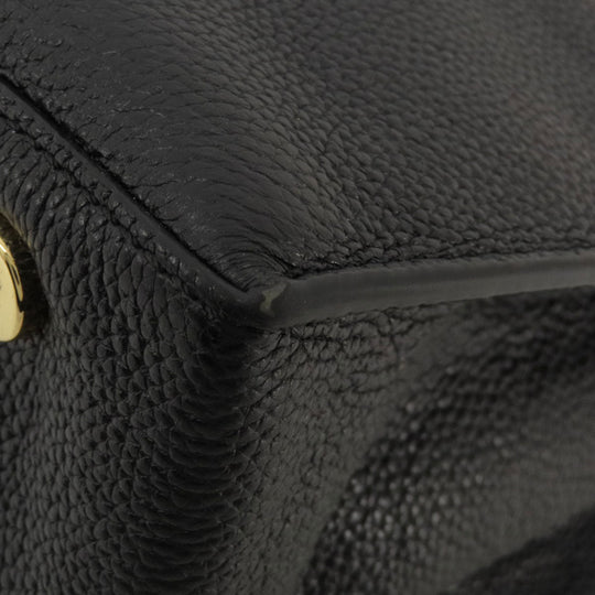 MICHAEL KORS Handbag leather black logo 2WAY Women Used Authentic