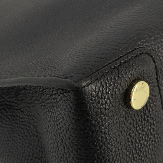 MICHAEL KORS Handbag leather black logo 2WAY Women Used Authentic