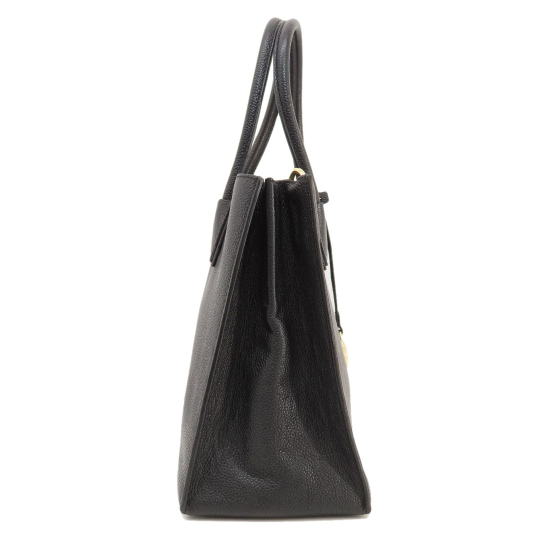 MICHAEL KORS Handbag leather black logo 2WAY Women Used Authentic