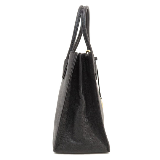 MICHAEL KORS Handbag leather black logo 2WAY Women Used Authentic