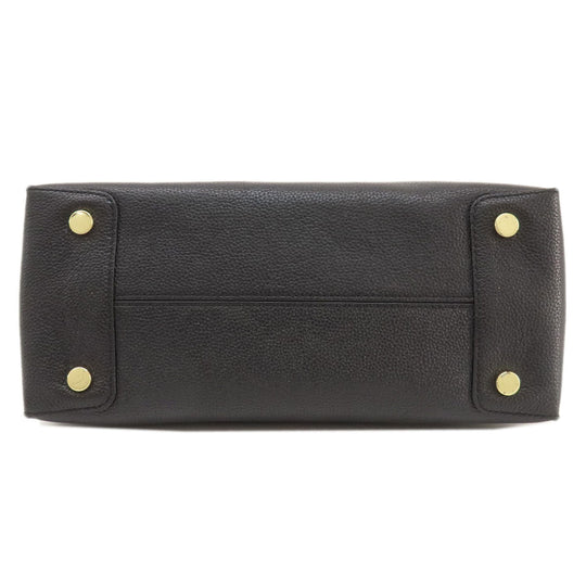 MICHAEL KORS Handbag leather black logo 2WAY Women Used Authentic