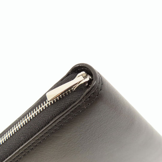 J&M Davidson Long Wallet Purse leather black logo mens(Unisex) Used Authentic