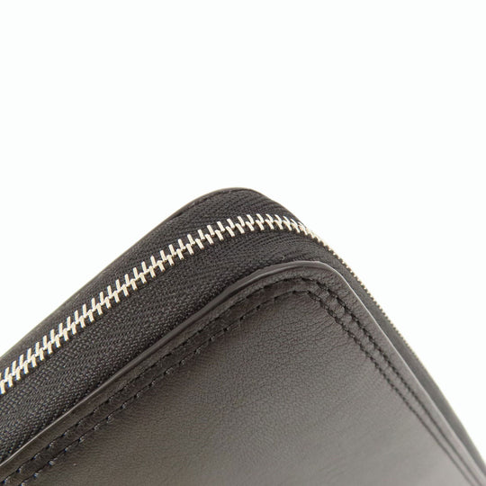 J&M Davidson Long Wallet Purse leather black logo mens(Unisex) Used Authentic