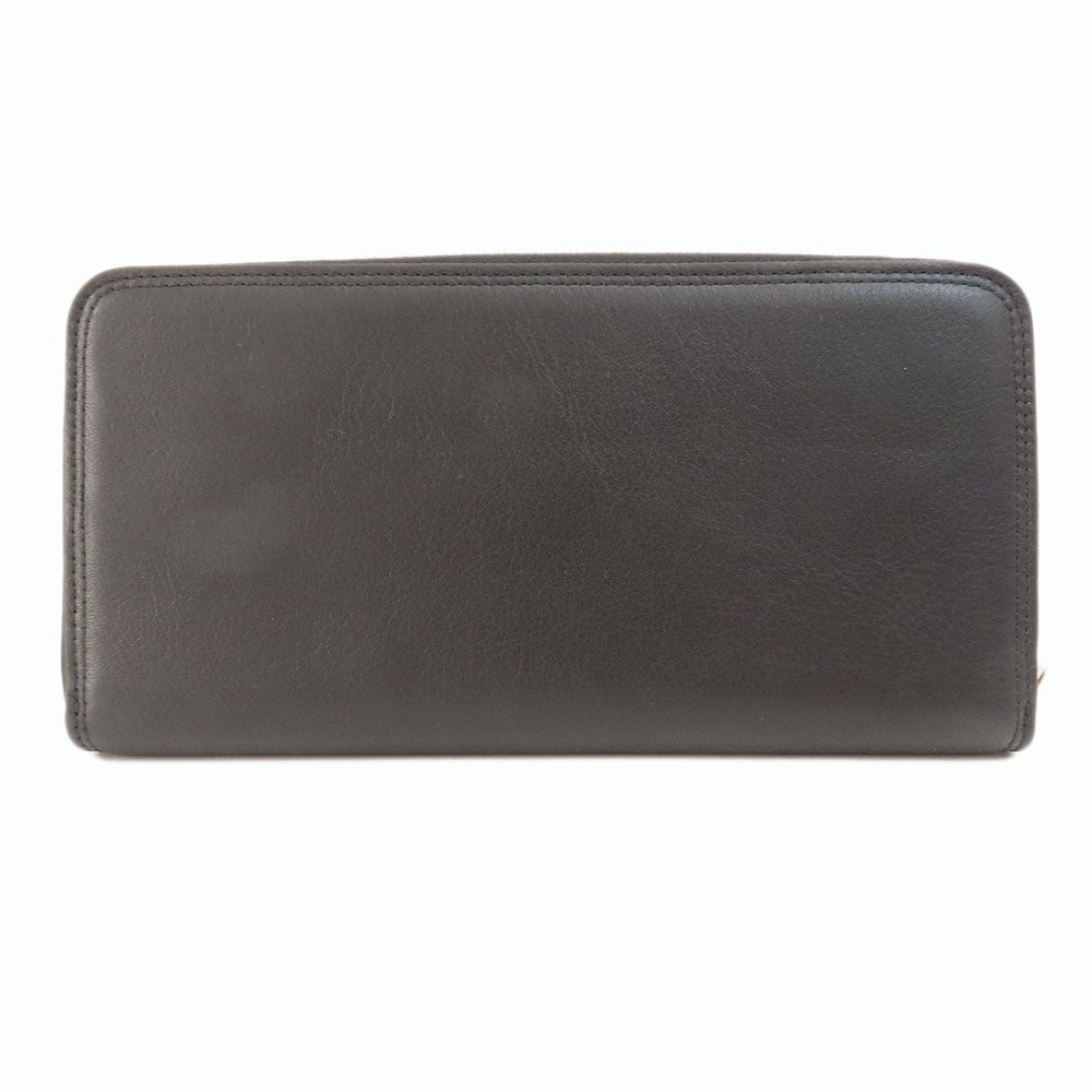 J&M Davidson Long Wallet Purse leather black logo mens(Unisex) Used Authentic